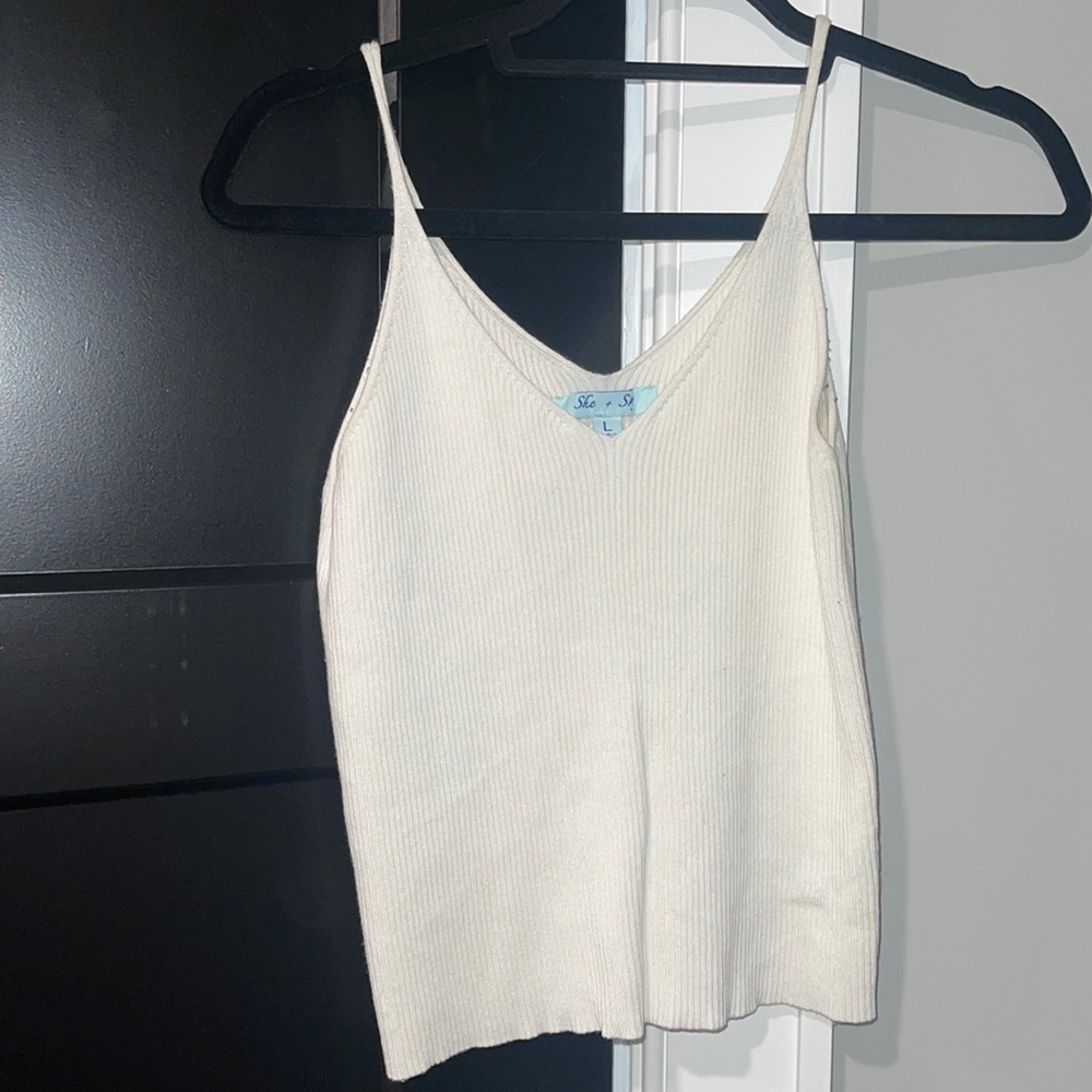 White Sweater Tank